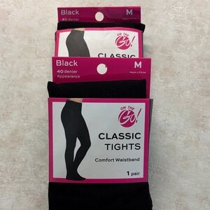 30-3 Women's Black Classic Tights